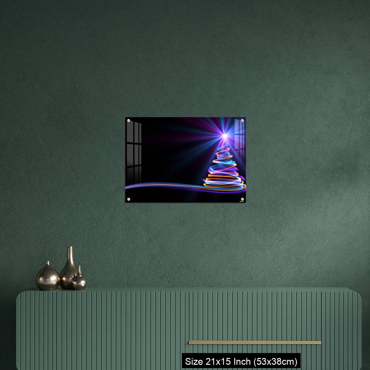 OMGs Acrylic Wall Decor – Christmas Tree From Yellow, Blue And Purple Neon Streaks - Image 16