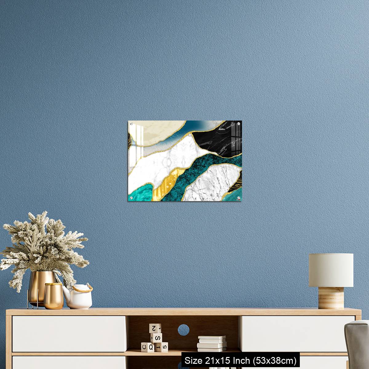 OMGs Acrylic Wall Decor – Resin geode and abstract art, functional art, like watercolor geode painting. golden, blue, turquoise, black, gray, white and gray background - Image 17