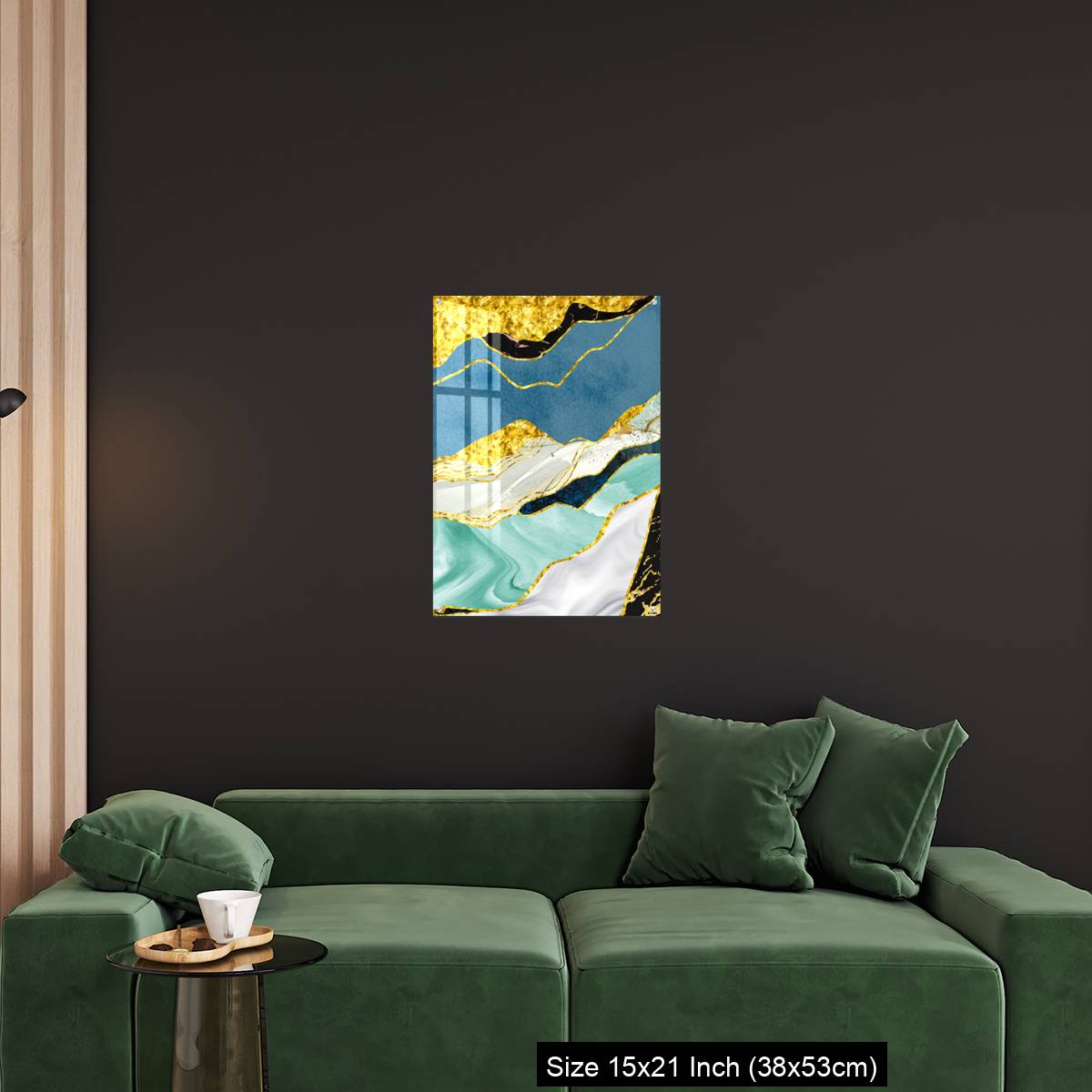 OMGs Acrylic Wall Decor – Golden, blue, turquoise, black, gray, white and gray background - Image 18