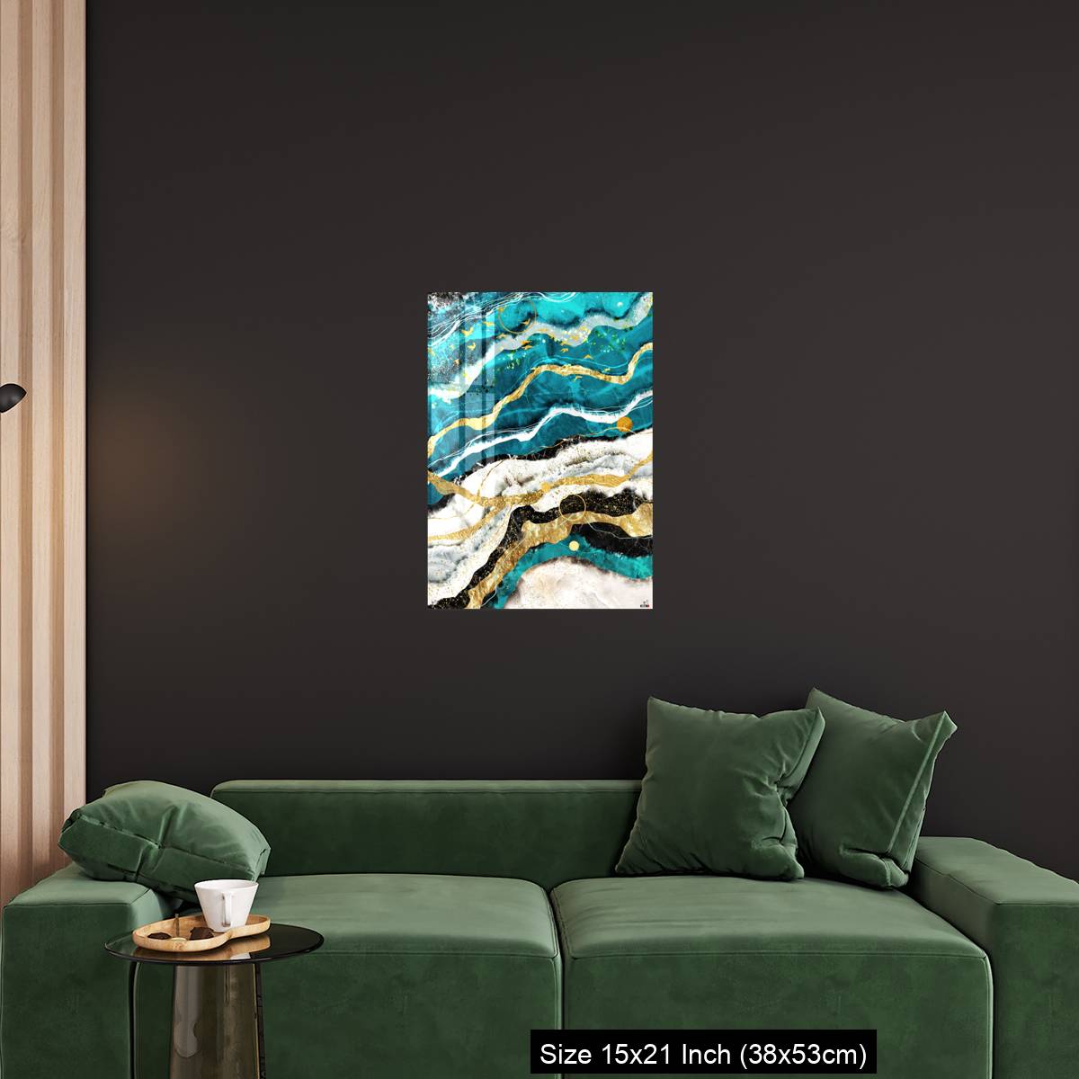 OMGs Acrylic Wall Decor – Resin geode and abstract art, functional art, like watercolor geode painting . golden and gray marble background - Image 18