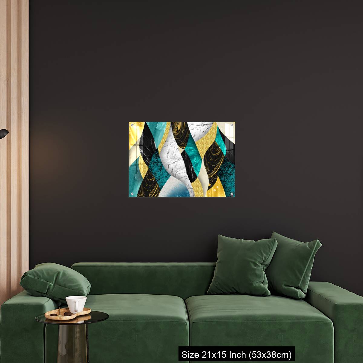 OMGs Acrylic Wall Decor – Golden, blue, turquoise, black, gray, white and gray marble background - Image 18