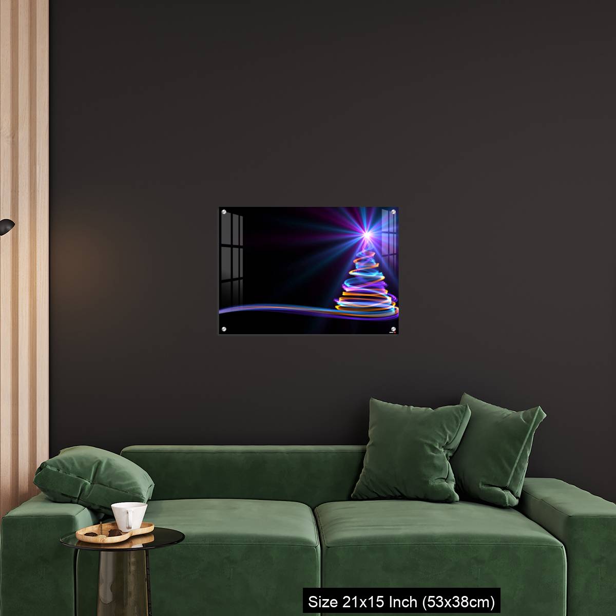 OMGs Acrylic Wall Decor – Christmas Tree From Yellow, Blue And Purple Neon Streaks - Image 18