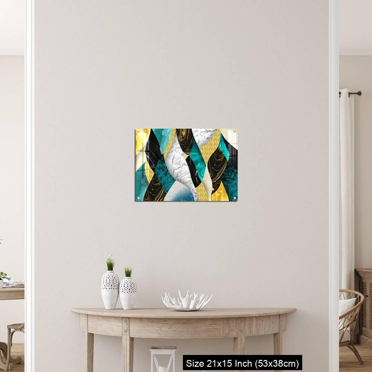 OMGs Acrylic Wall Decor – Golden, blue, turquoise, black, gray, white and gray marble background - Image 19