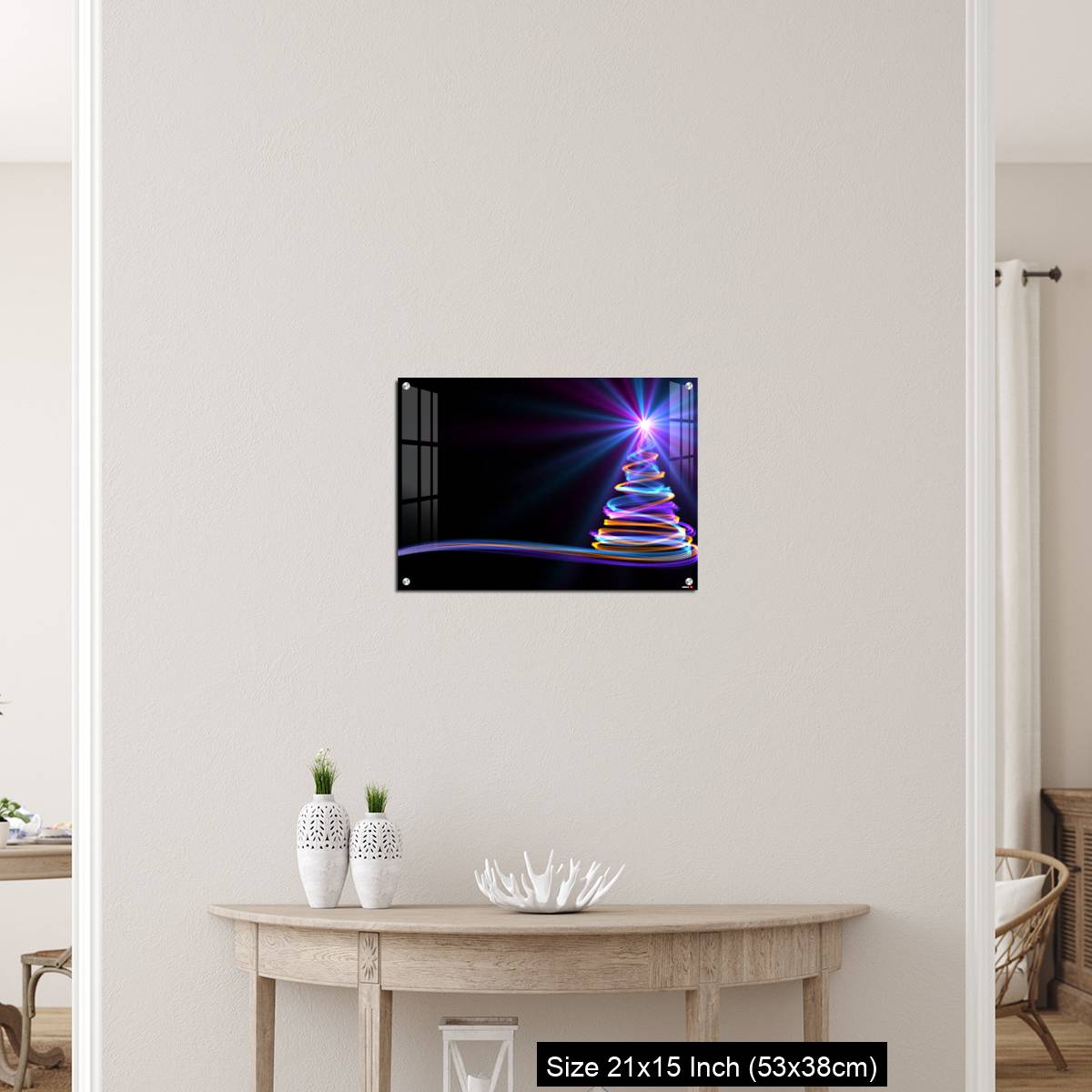 OMGs Acrylic Wall Decor – Christmas Tree From Yellow, Blue And Purple Neon Streaks - Image 19