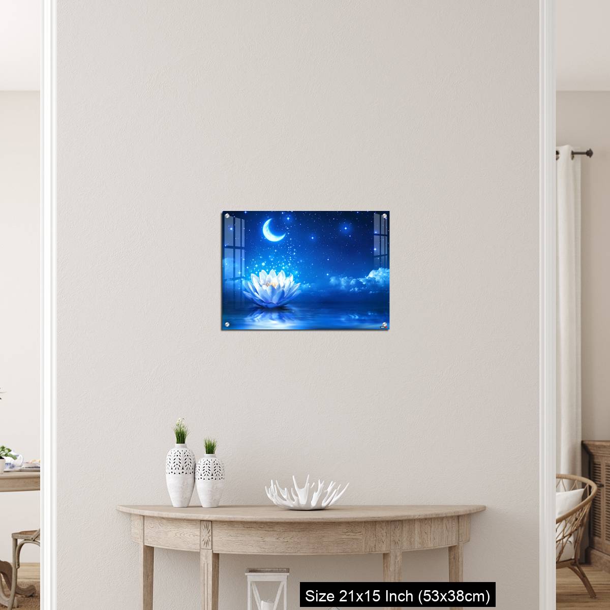 OMGs Acrylic Wall Decor – fairytale and magic blue background  - lily and moon - Image 19