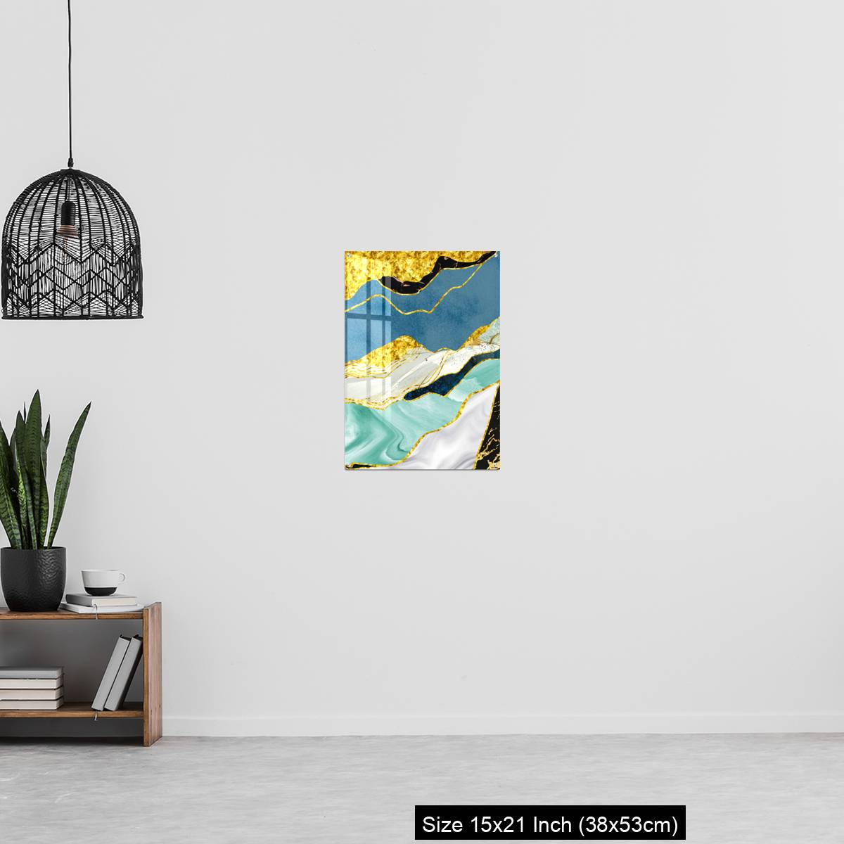 OMGs Acrylic Wall Decor – Golden, blue, turquoise, black, gray, white and gray background - Image 20