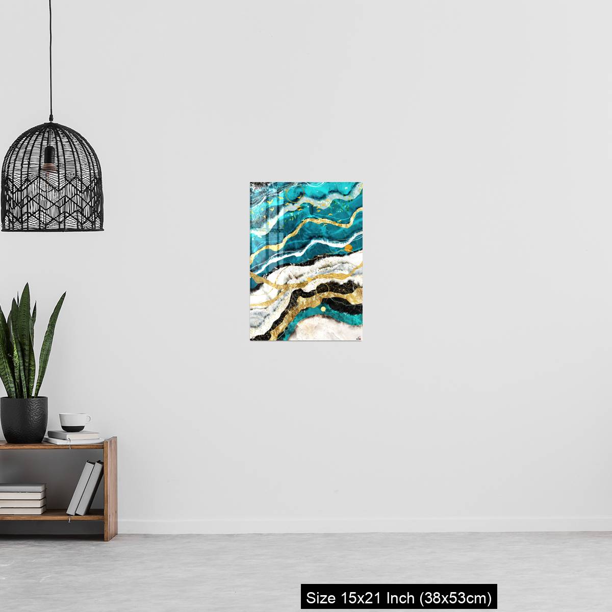 OMGs Acrylic Wall Decor – Resin geode and abstract art, functional art, like watercolor geode painting . golden and gray marble background - Image 20