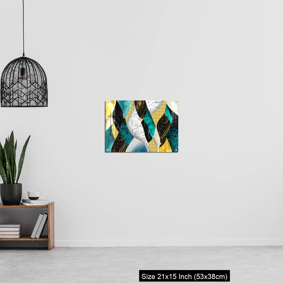 OMGs Acrylic Wall Decor – Golden, blue, turquoise, black, gray, white and gray marble background - Image 20