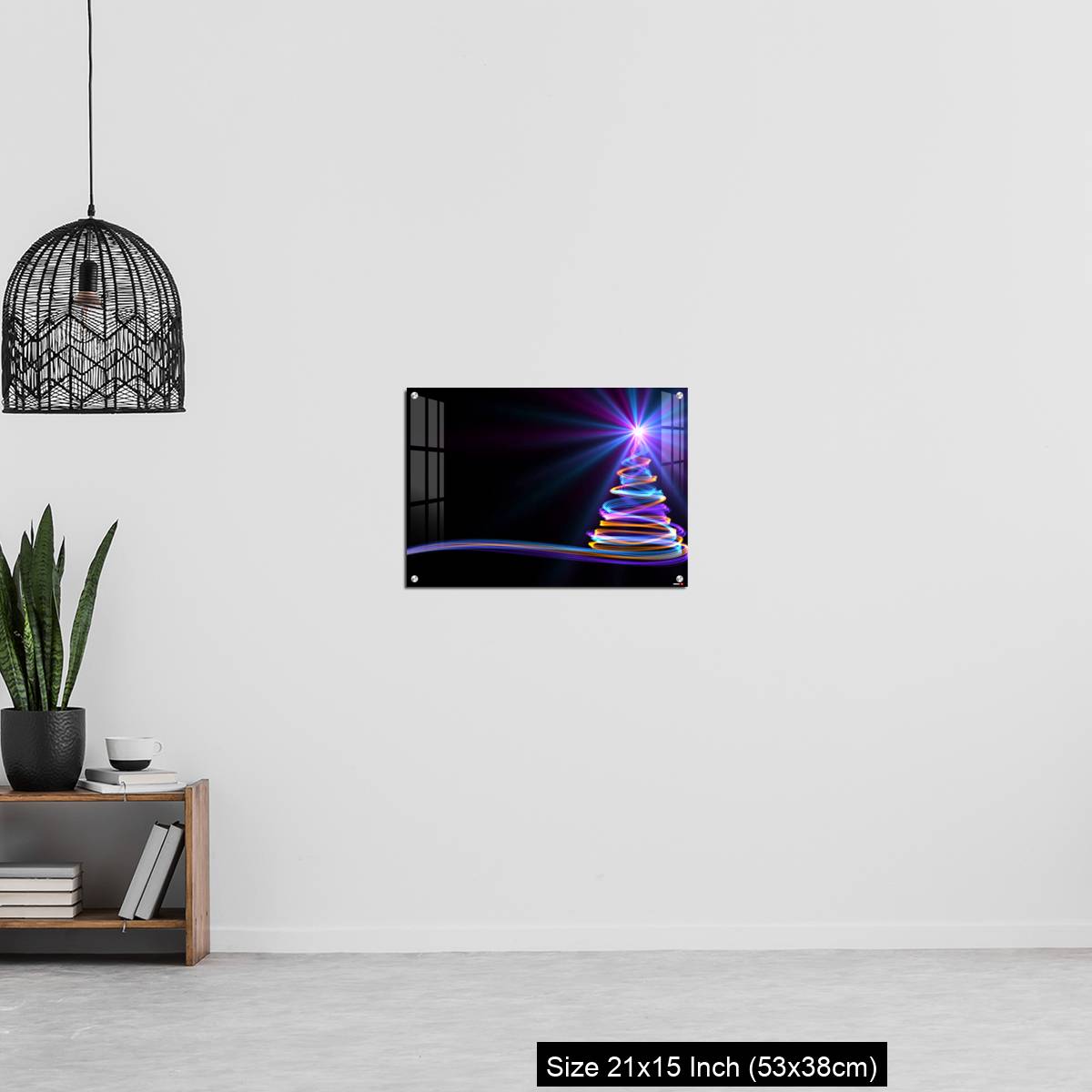 OMGs Acrylic Wall Decor – Christmas Tree From Yellow, Blue And Purple Neon Streaks - Image 20