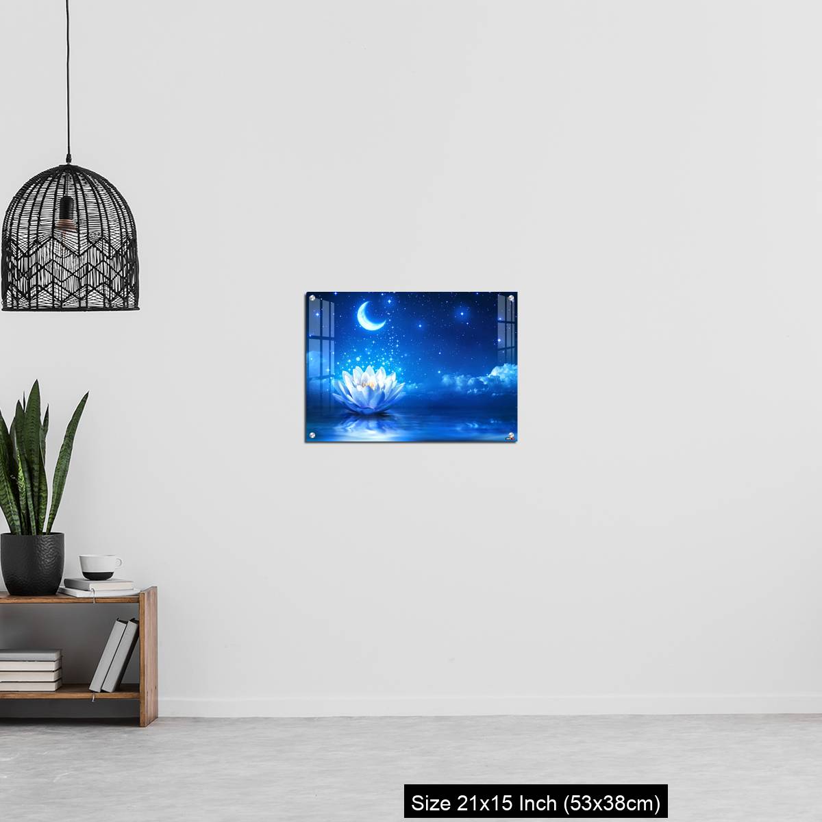 OMGs Acrylic Wall Decor – fairytale and magic blue background  - lily and moon - Image 20