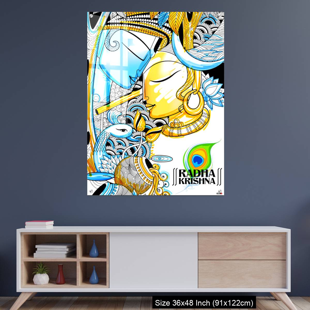 OMGs Acrylic Wall Decor – Radha and Lord Krishna on Janmashtami