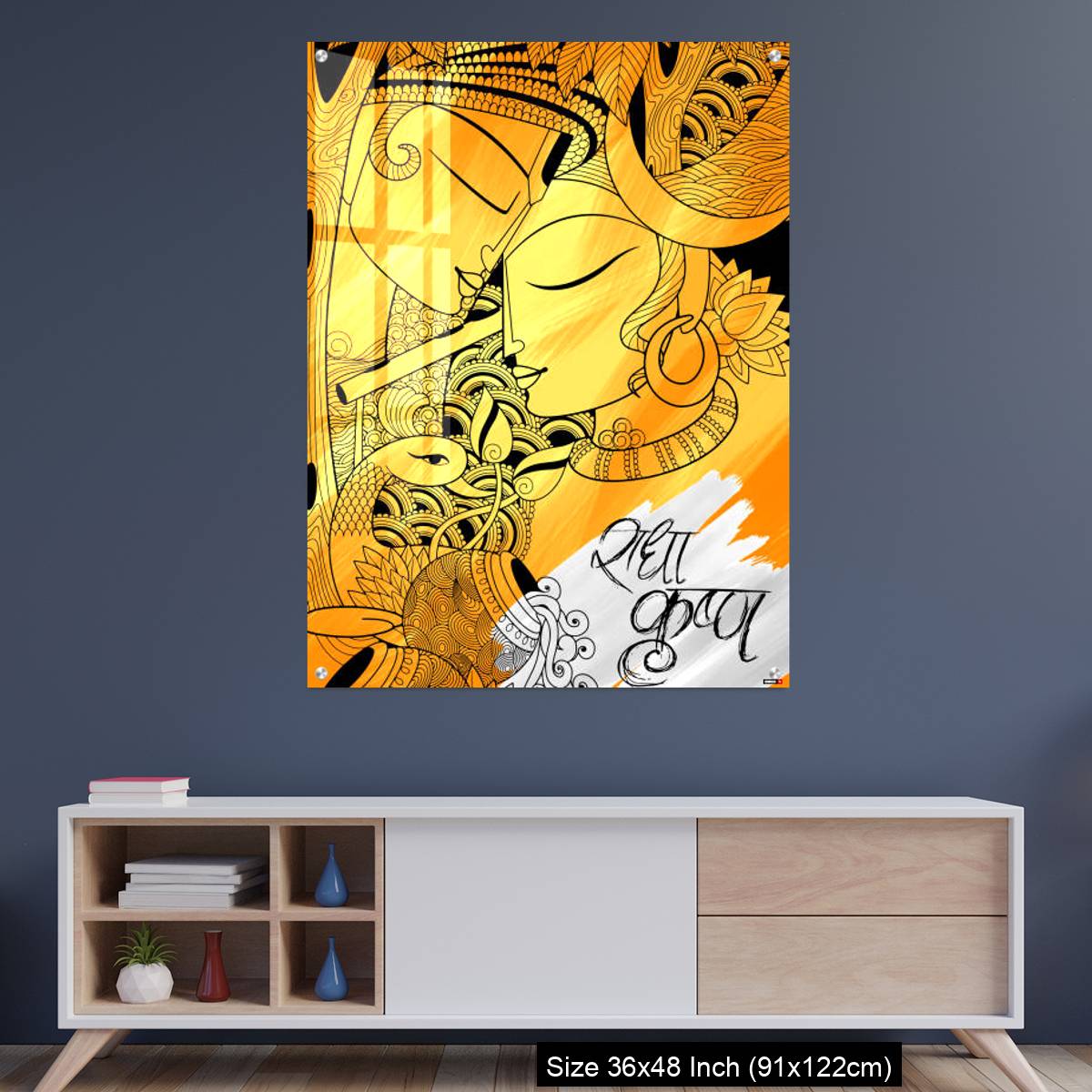 OMGs Acrylic Wall Decor – Radha and Lord Krishna on Janmashtami