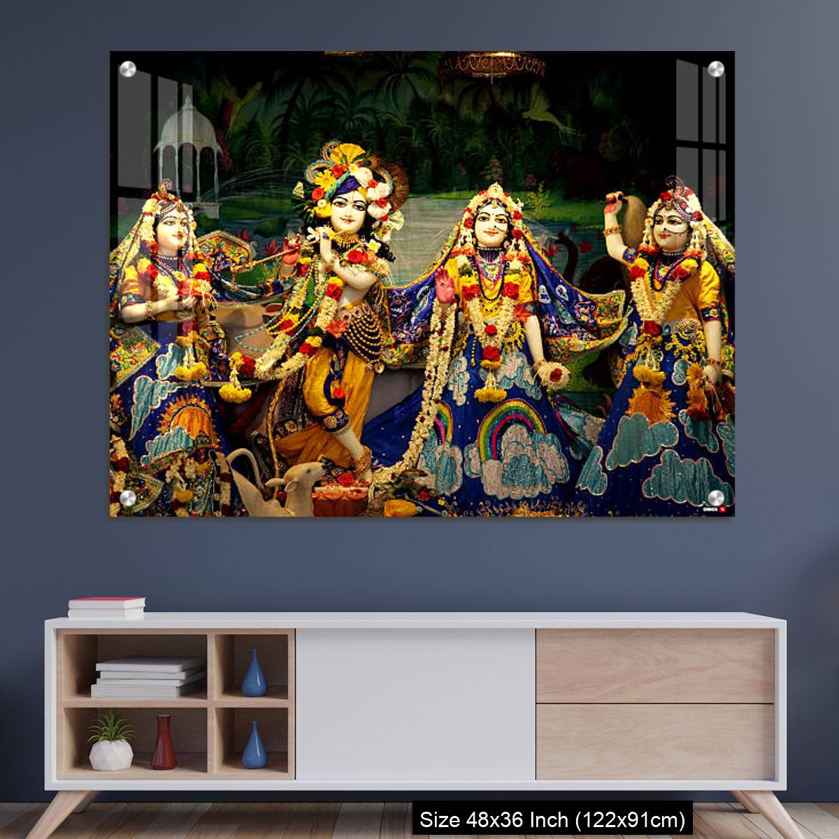 OMGs Acrylic Wall Decor – Hindu God lord Krishna with his wife Radha