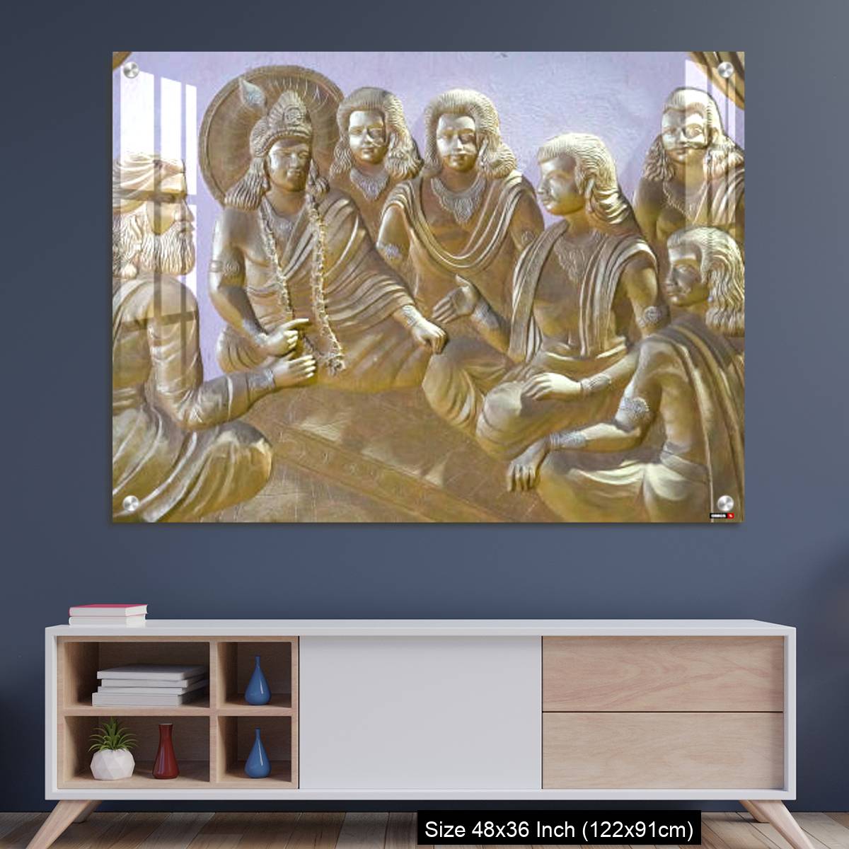 OMGs Acrylic Wall Decor – Krishna with pandwas a wall art image