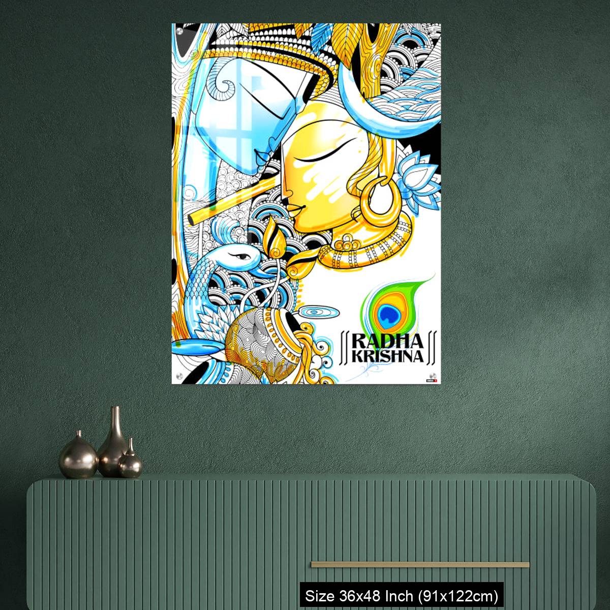 OMGs Acrylic Wall Decor – Radha and Lord Krishna on Janmashtami - Image 2
