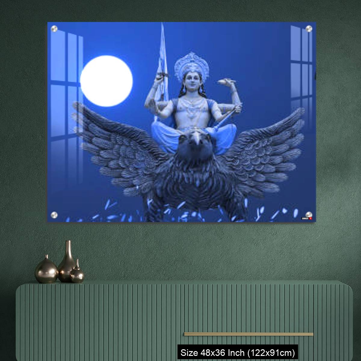 OMGs Acrylic Wall Decor – Blue Dreamy Vishnu god - Image 2