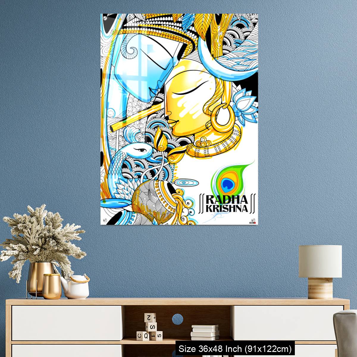 OMGs Acrylic Wall Decor – Radha and Lord Krishna on Janmashtami - Image 3