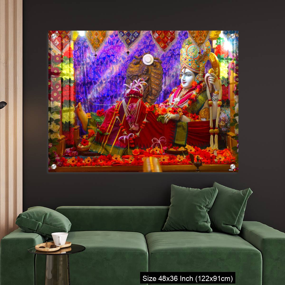 OMGs Acrylic Wall Decor – Bhalka Tirth and Prabhas Patan, Gujarat, India. Sacred religious site where Lord Krishna's feet was pierced by a hunter - Image 4