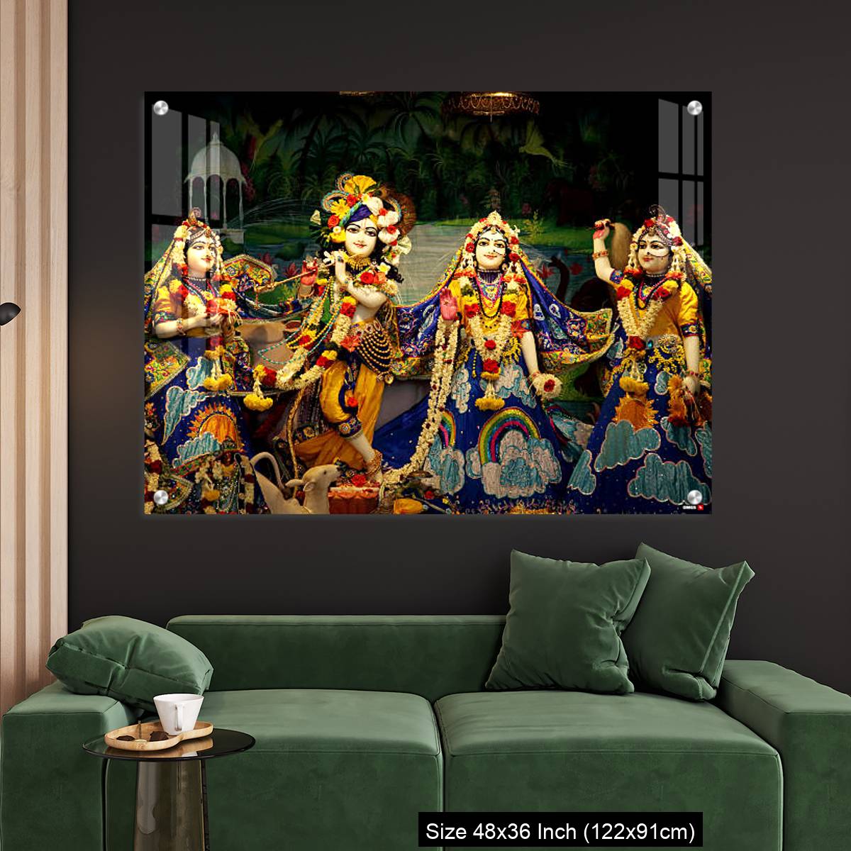 OMGs Acrylic Wall Decor – Hindu God lord Krishna with his wife Radha - Image 4