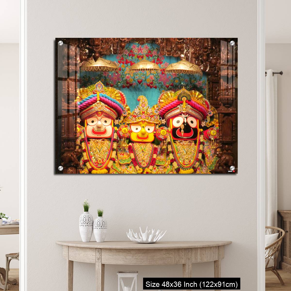 OMGs Acrylic Wall Decor – Lord Jagannath Baldev and Subadhra IDOLS at ISKCON Pune,  Maharashtra, India - Image 5