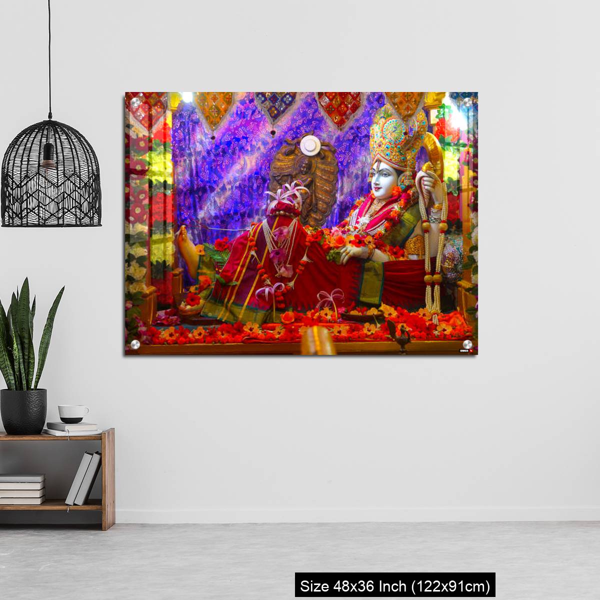 OMGs Acrylic Wall Decor – Bhalka Tirth and Prabhas Patan, Gujarat, India. Sacred religious site where Lord Krishna's feet was pierced by a hunter - Image 6