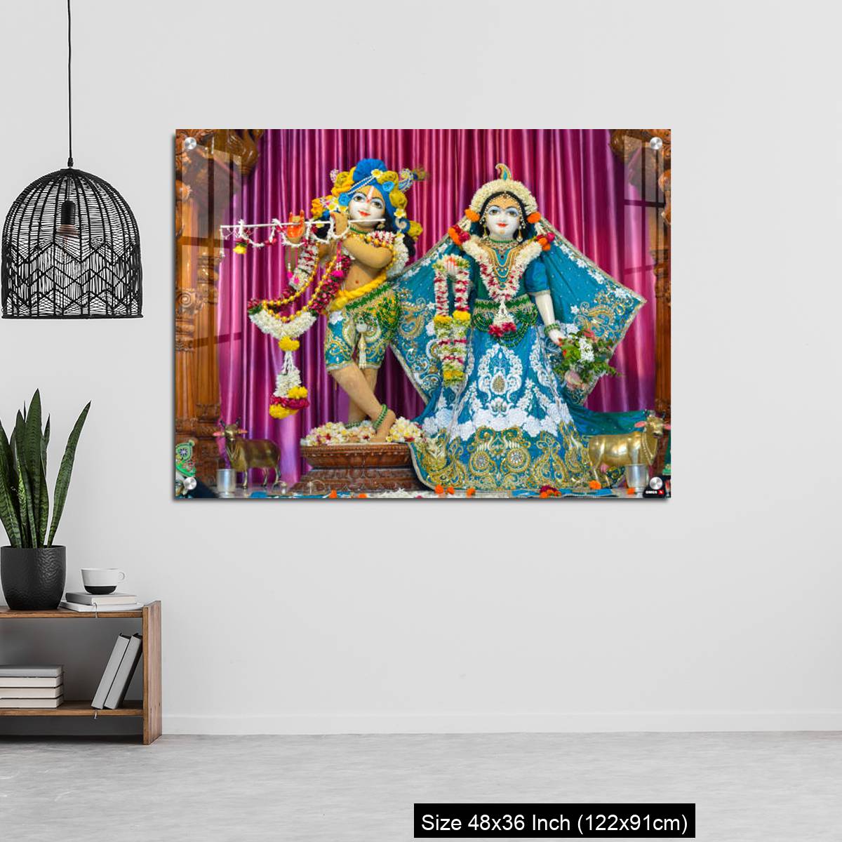 OMGs Acrylic Wall Decor – Deities of Shree Radha Gopal mandir (ISKCON) Aravade, Tasgaon near Sangli, Maharashtra. - Image 6