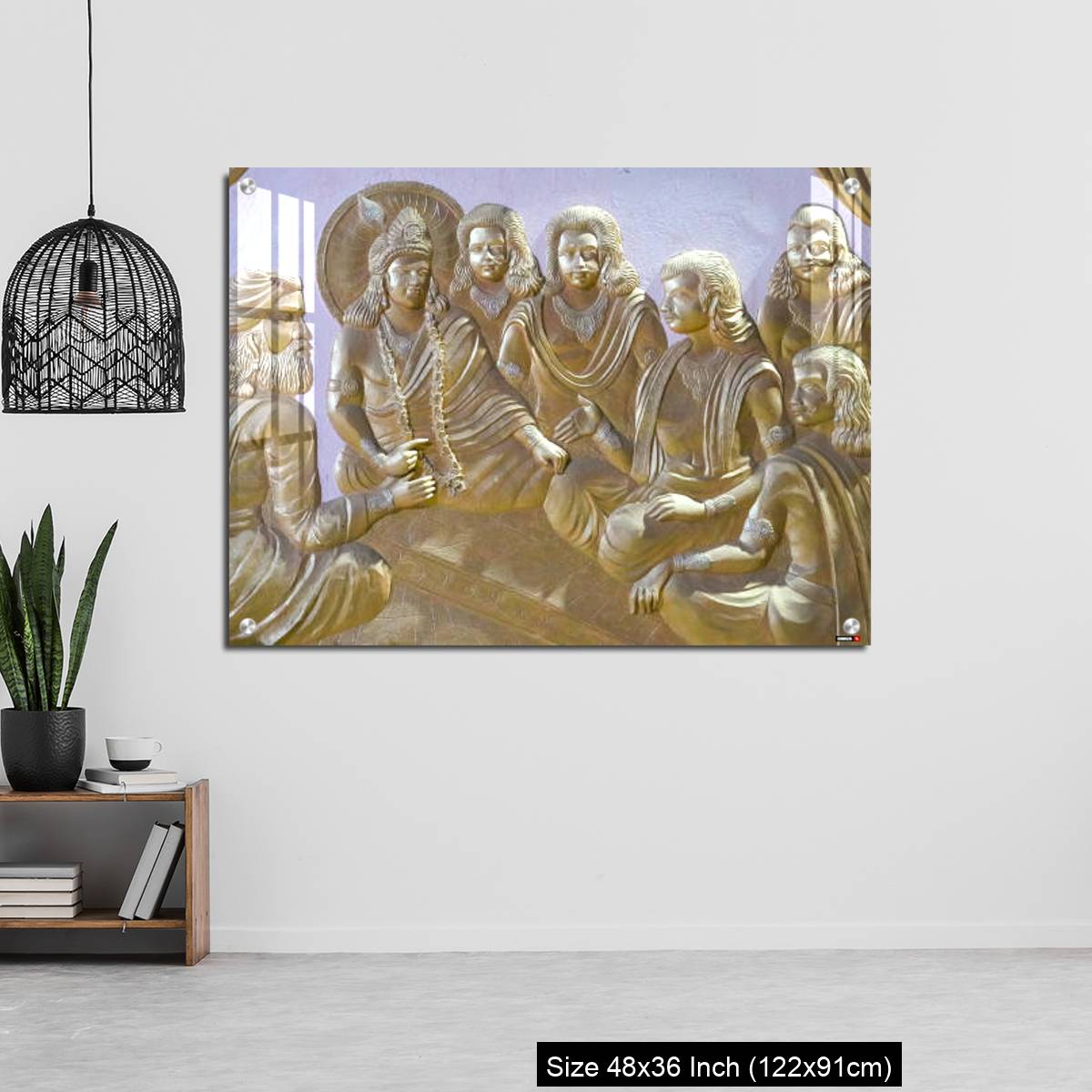 OMGs Acrylic Wall Decor – Krishna with pandwas a wall art image - Image 6