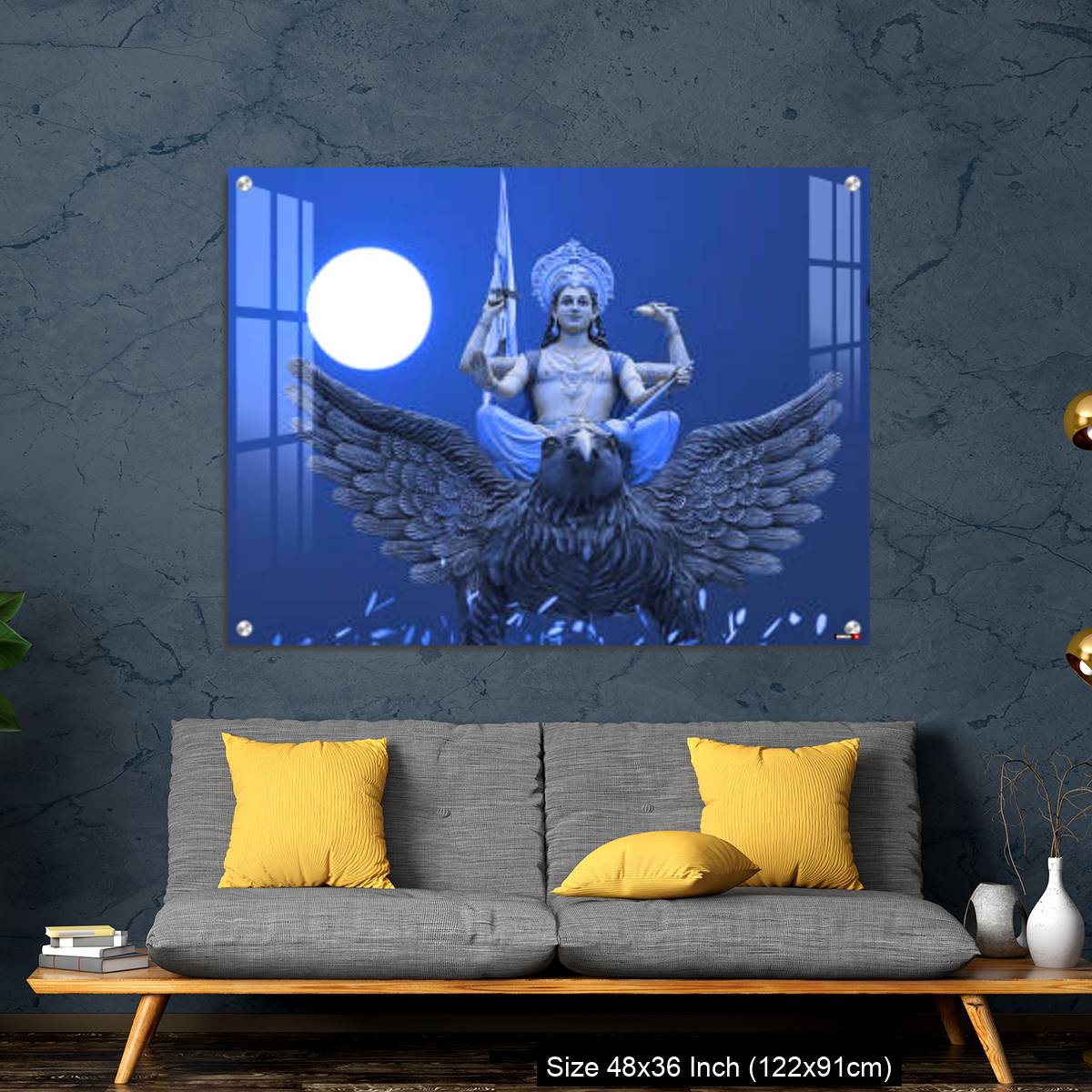 OMGs Acrylic Wall Decor – Blue Dreamy Vishnu god - Image 7