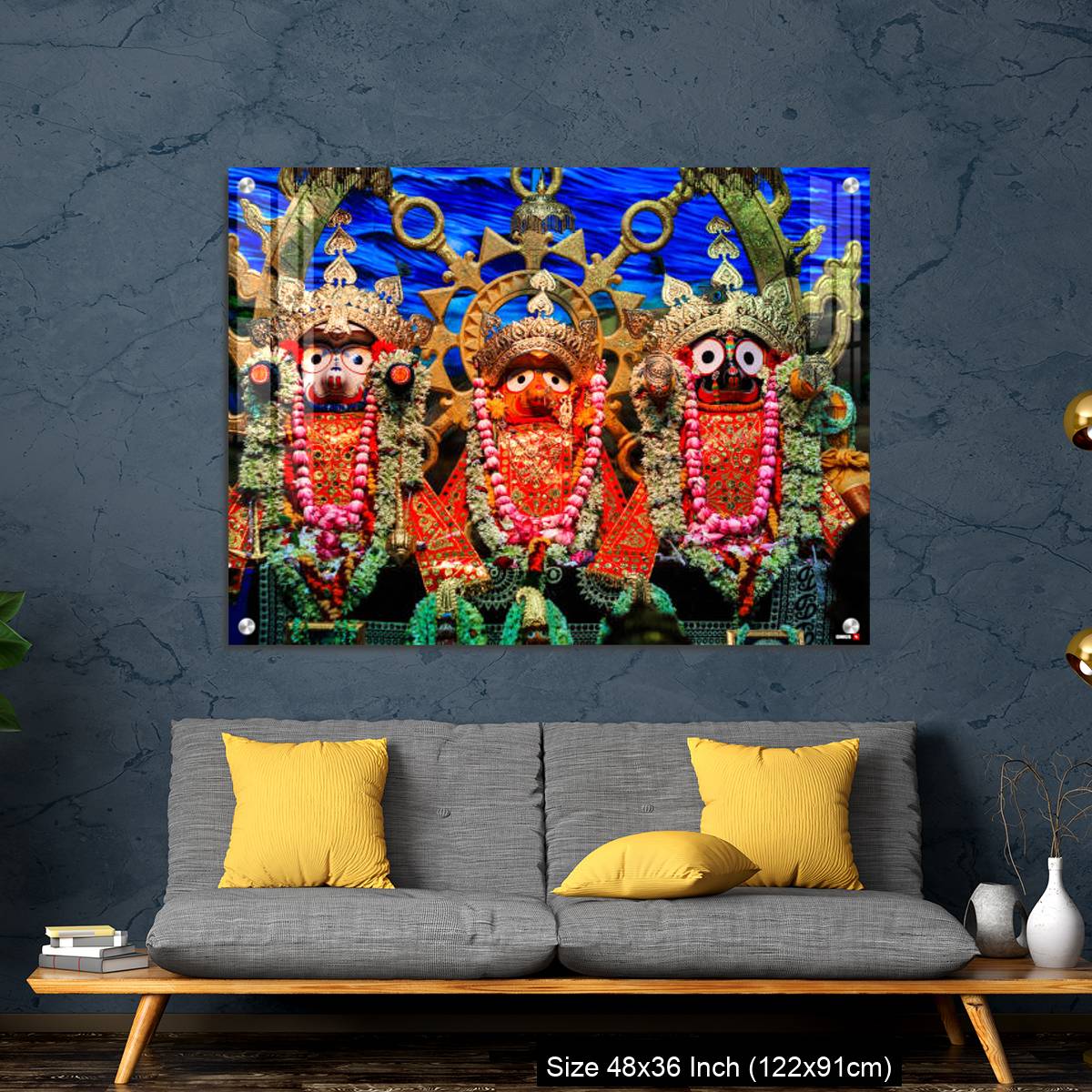 OMGs Acrylic Wall Decor – Idols of Jagannath Balaram Suvadra at Rath Yatra Festival during Night. - Image 7