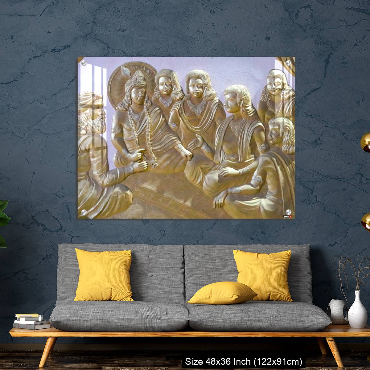 OMGs Acrylic Wall Decor – Krishna with pandwas a wall art image - Image 7
