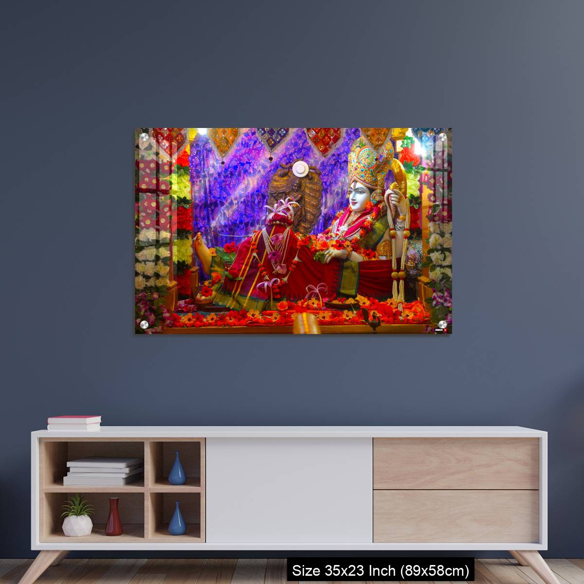 OMGs Acrylic Wall Decor – Bhalka Tirth and Prabhas Patan, Gujarat, India. Sacred religious site where Lord Krishna's feet was pierced by a hunter - Image 8