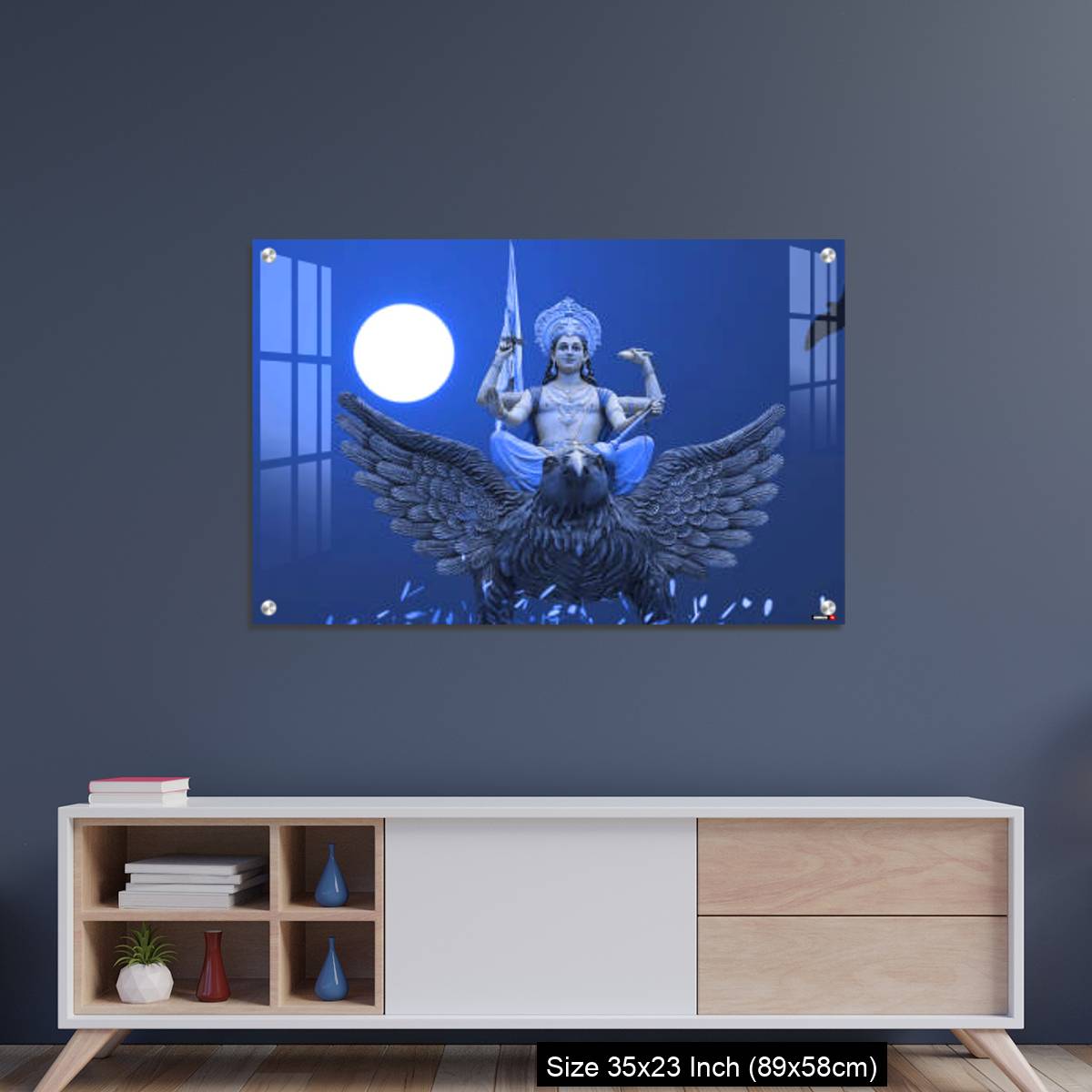 OMGs Acrylic Wall Decor – Blue Dreamy Vishnu god - Image 8