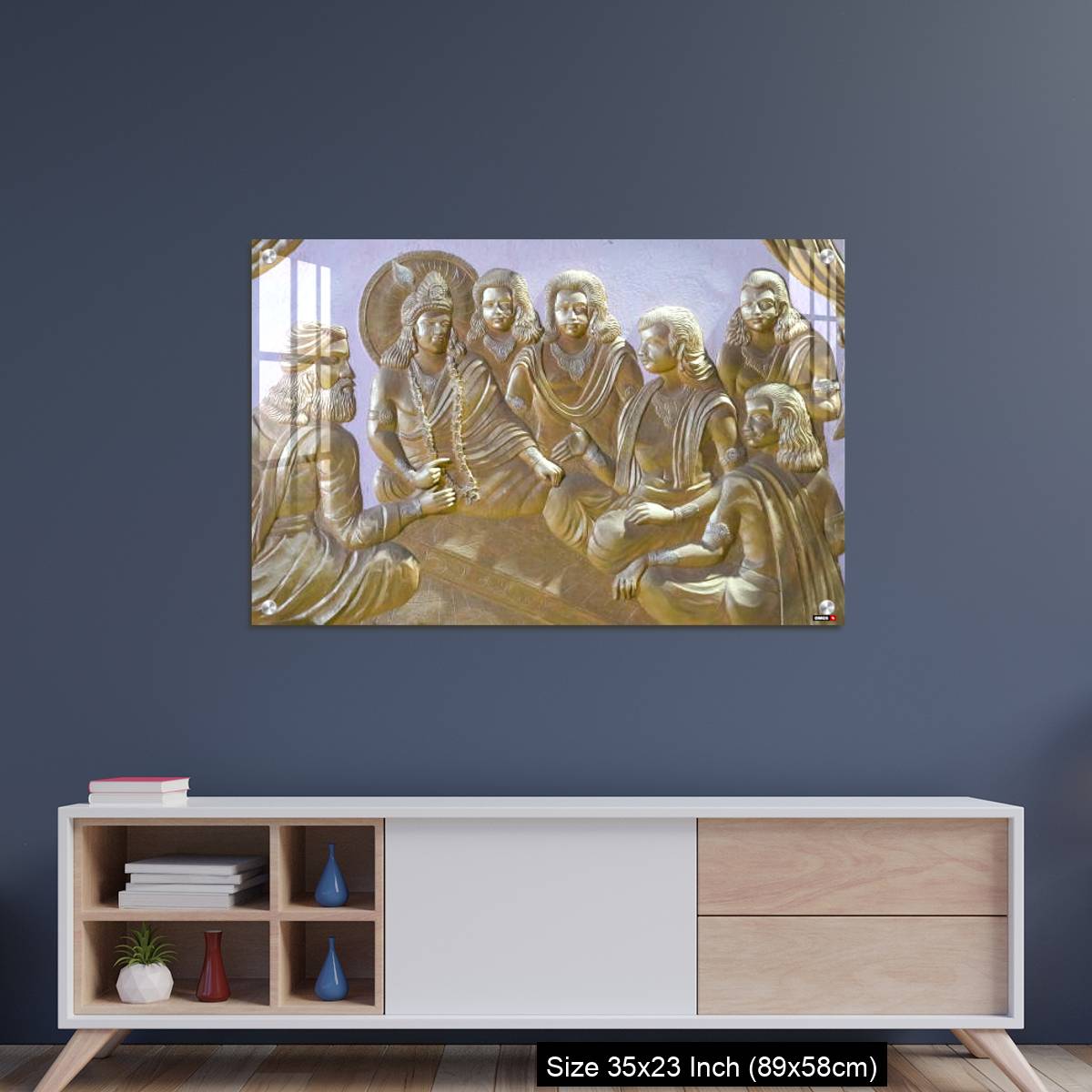 OMGs Acrylic Wall Decor – Krishna with pandwas a wall art image - Image 8