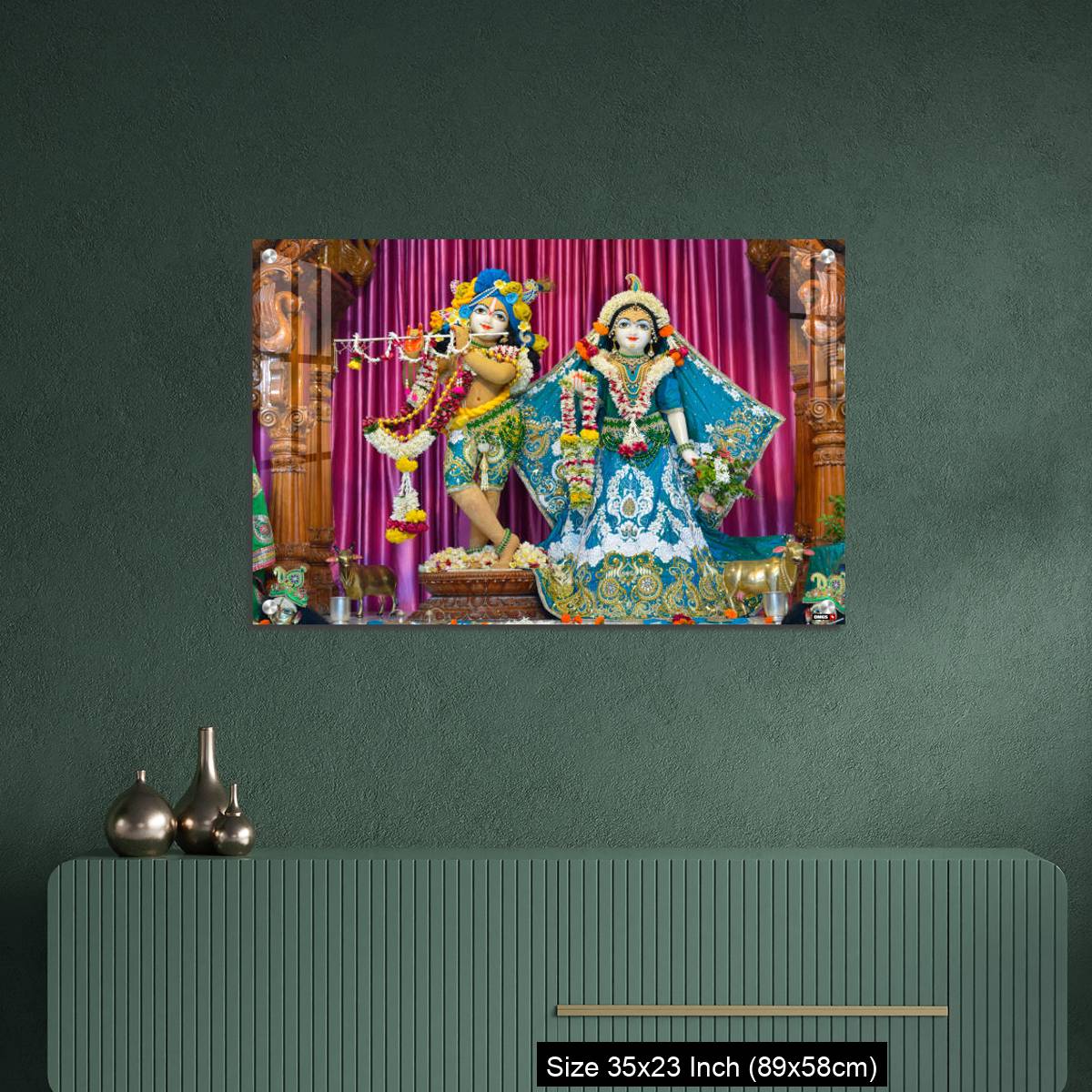 OMGs Acrylic Wall Decor – Deities of Shree Radha Gopal mandir (ISKCON) Aravade, Tasgaon near Sangli, Maharashtra. - Image 9