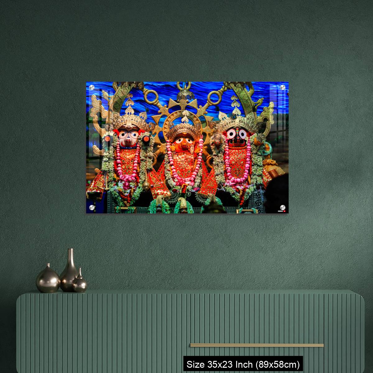 OMGs Acrylic Wall Decor – Idols of Jagannath Balaram Suvadra at Rath Yatra Festival during Night. - Image 9