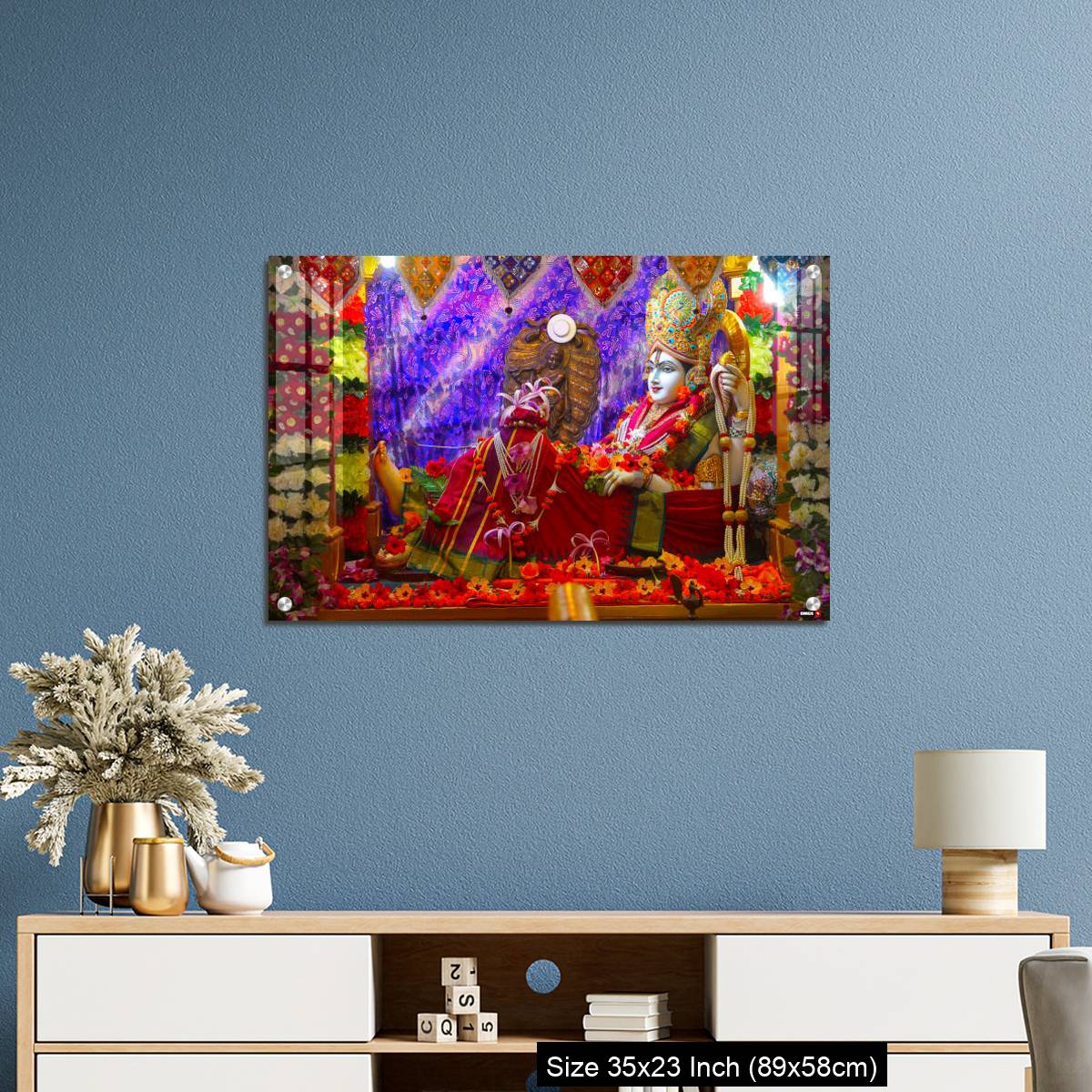 OMGs Acrylic Wall Decor – Bhalka Tirth and Prabhas Patan, Gujarat, India. Sacred religious site where Lord Krishna's feet was pierced by a hunter - Image 10
