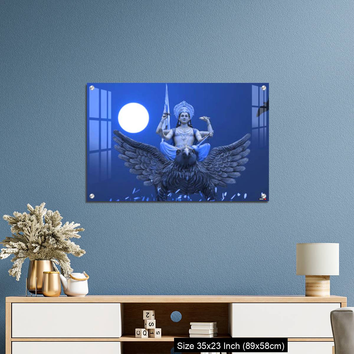 OMGs Acrylic Wall Decor – Blue Dreamy Vishnu god - Image 10