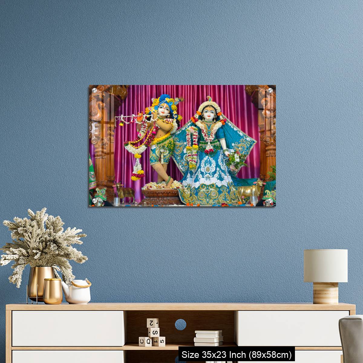 OMGs Acrylic Wall Decor – Deities of Shree Radha Gopal mandir (ISKCON) Aravade, Tasgaon near Sangli, Maharashtra. - Image 10