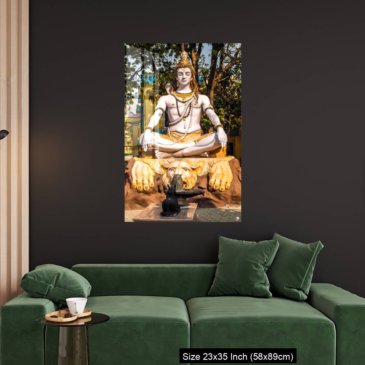 OMGs Acrylic Wall Decor – Statue of Shiva sitting in meditation on the riverbank of Ganga in Rishikesh. - Image 11