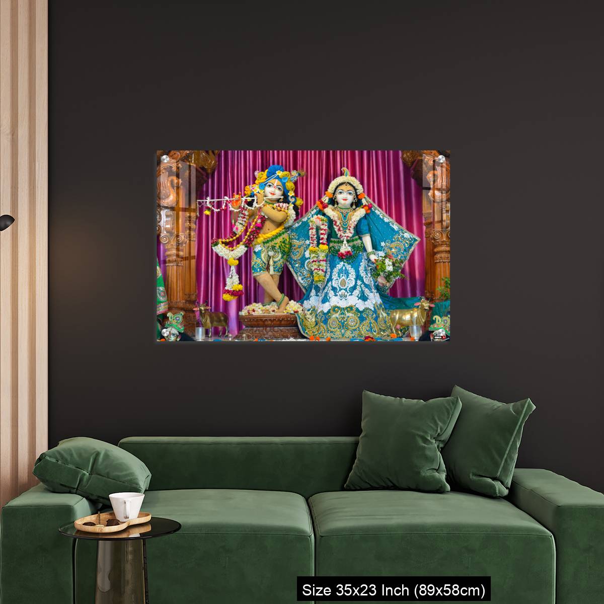 OMGs Acrylic Wall Decor – Deities of Shree Radha Gopal mandir (ISKCON) Aravade, Tasgaon near Sangli, Maharashtra. - Image 11