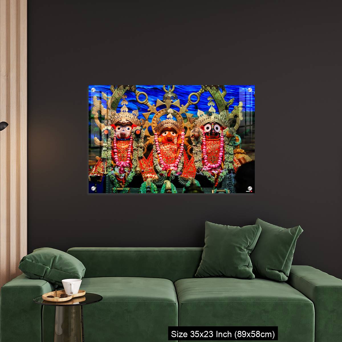 OMGs Acrylic Wall Decor – Idols of Jagannath Balaram Suvadra at Rath Yatra Festival during Night. - Image 11