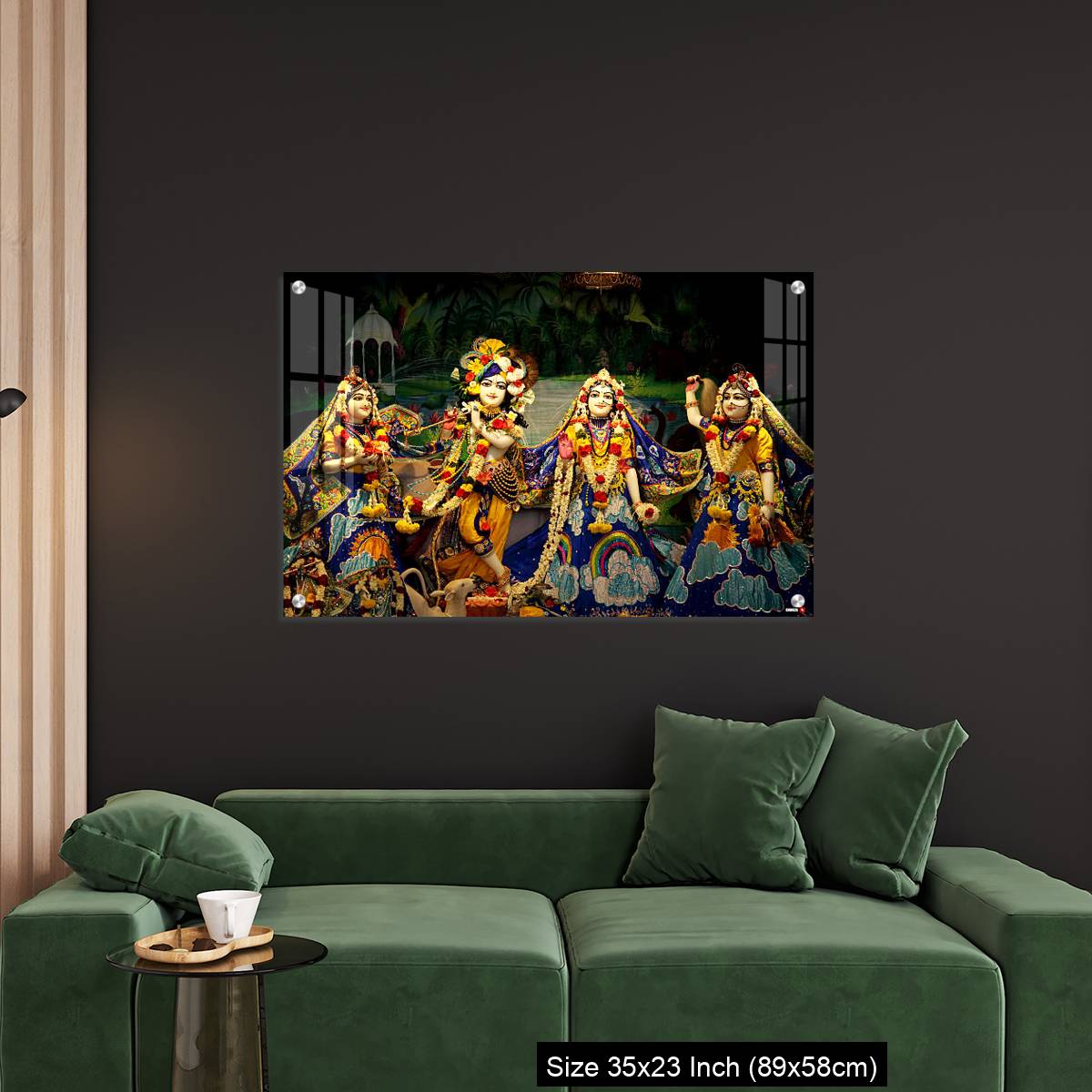 OMGs Acrylic Wall Decor – Hindu God lord Krishna with his wife Radha - Image 11