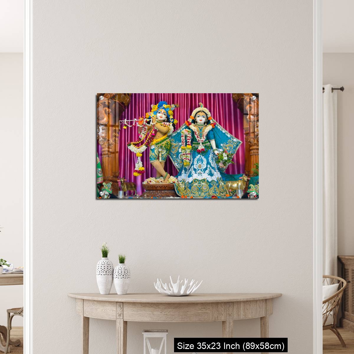 OMGs Acrylic Wall Decor – Deities of Shree Radha Gopal mandir (ISKCON) Aravade, Tasgaon near Sangli, Maharashtra. - Image 12