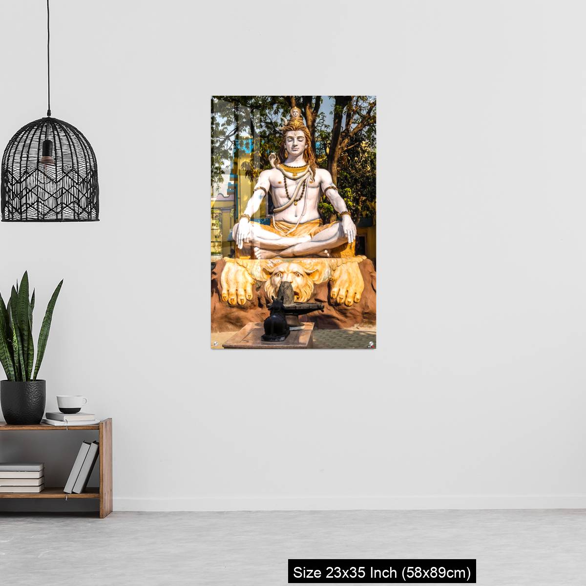 OMGs Acrylic Wall Decor – Statue of Shiva sitting in meditation on the riverbank of Ganga in Rishikesh. - Image 13
