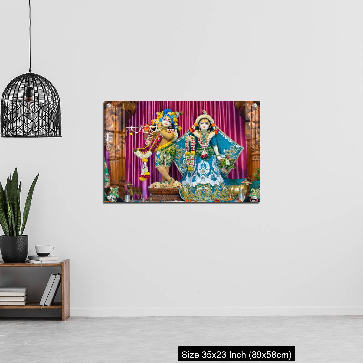 OMGs Acrylic Wall Decor – Deities of Shree Radha Gopal mandir (ISKCON) Aravade, Tasgaon near Sangli, Maharashtra. - Image 13