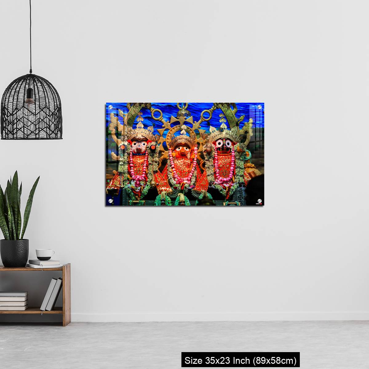 OMGs Acrylic Wall Decor – Idols of Jagannath Balaram Suvadra at Rath Yatra Festival during Night. - Image 13