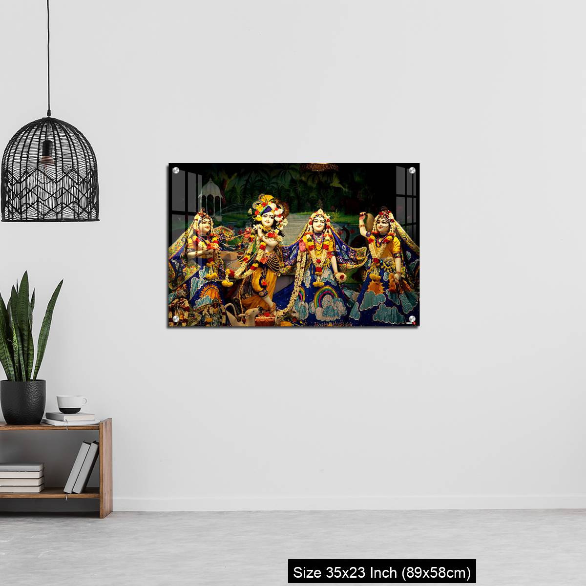 OMGs Acrylic Wall Decor – Hindu God lord Krishna with his wife Radha - Image 13