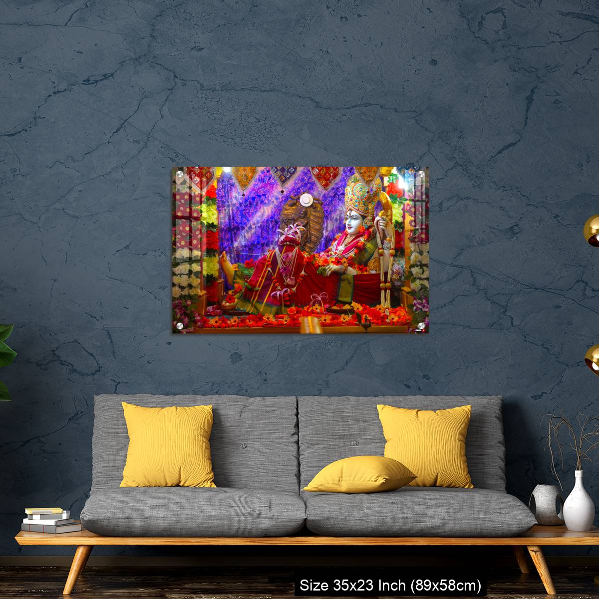 OMGs Acrylic Wall Decor – Bhalka Tirth and Prabhas Patan, Gujarat, India. Sacred religious site where Lord Krishna's feet was pierced by a hunter - Image 14