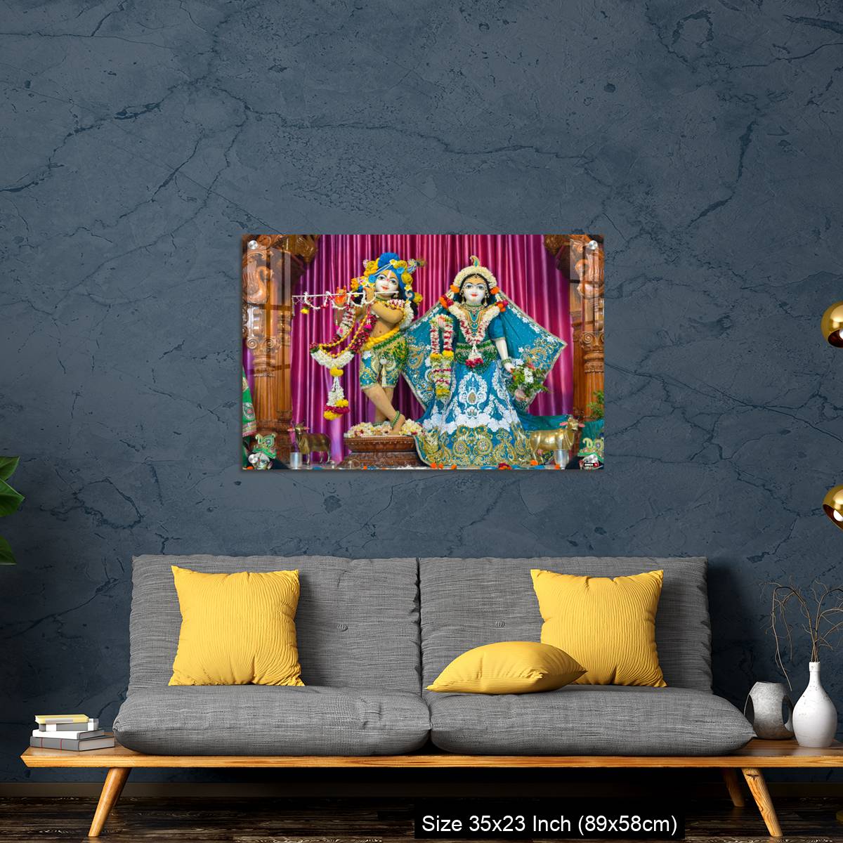 OMGs Acrylic Wall Decor – Deities of Shree Radha Gopal mandir (ISKCON) Aravade, Tasgaon near Sangli, Maharashtra. - Image 14