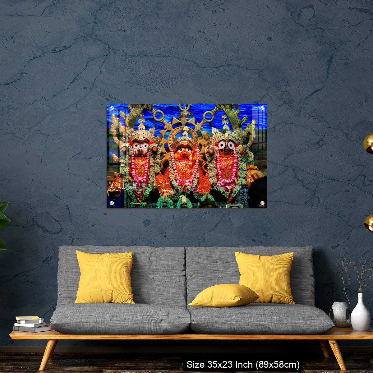 OMGs Acrylic Wall Decor – Idols of Jagannath Balaram Suvadra at Rath Yatra Festival during Night. - Image 14